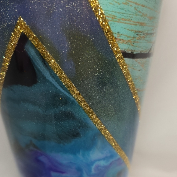 18oz Stainless Steel and Blue Tumbler - Glow